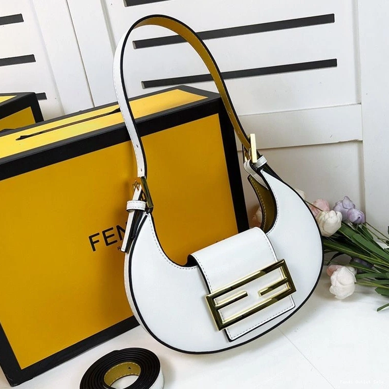Hobo White Mini In Leather Calf Bag Cookie Fendi 0712